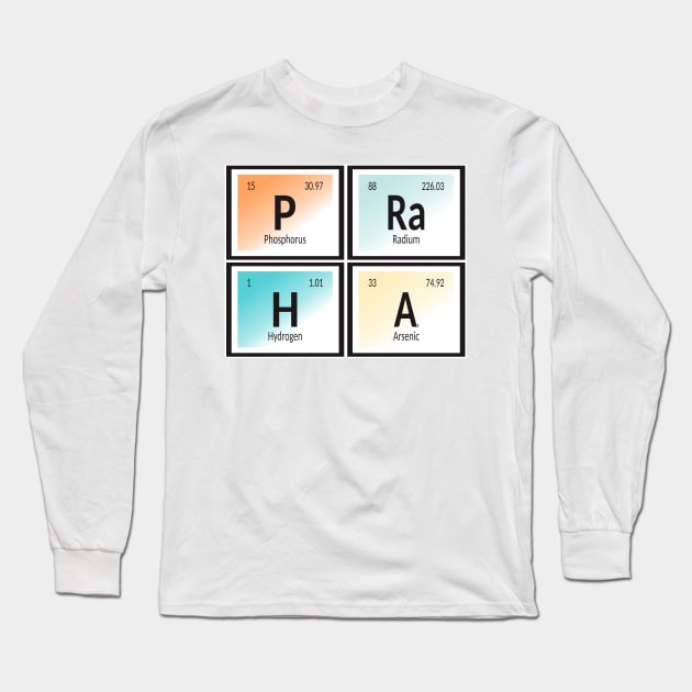 Praha Periodic Table Long Sleeve T-Shirt by Maozva-DSGN